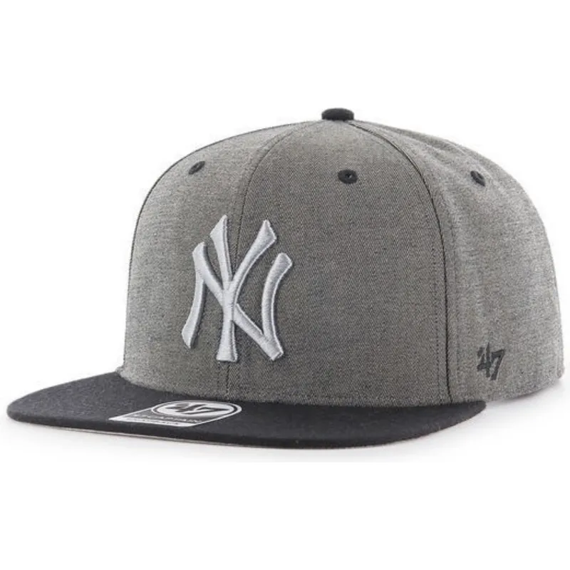 petten-plat-grijs-snapback-jaspeado-van-new-york-yankees-mlb-van-47-brand