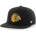 petten-plat-zwart-snapback-van-chicago-blackhawks-nhl-van-47-brand