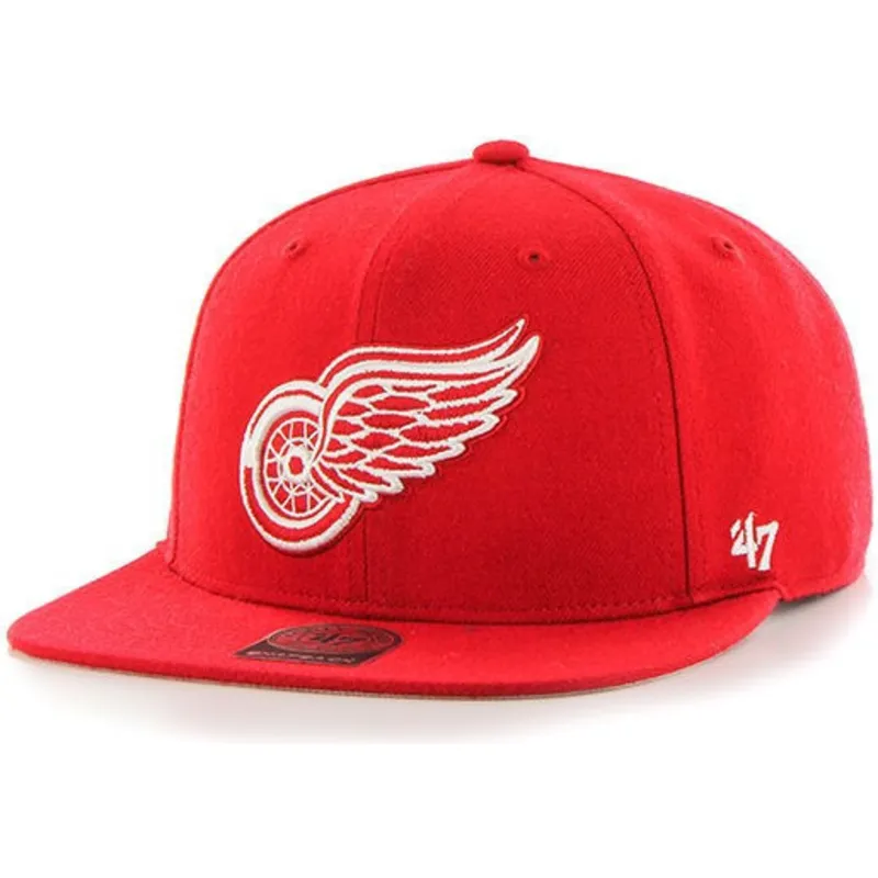 petten-plat-rood-snapback-van-detroit-red-wings-nhl-van-47-brand petten-plat-rood-snapback-van-detroit-red-wings-nhl-van-47-brand
