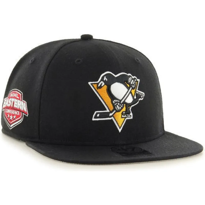 petten-plat-zwart-snapback-van-pittsburgh-penguins-nhl-van-47-brand petten-plat-zwart-snapback-van-pittsburgh-penguins-nhl-van-47-brand