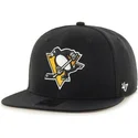 petten-plat-zwart-snapback-van-pittsburgh-penguins-nhl-van-47-brand