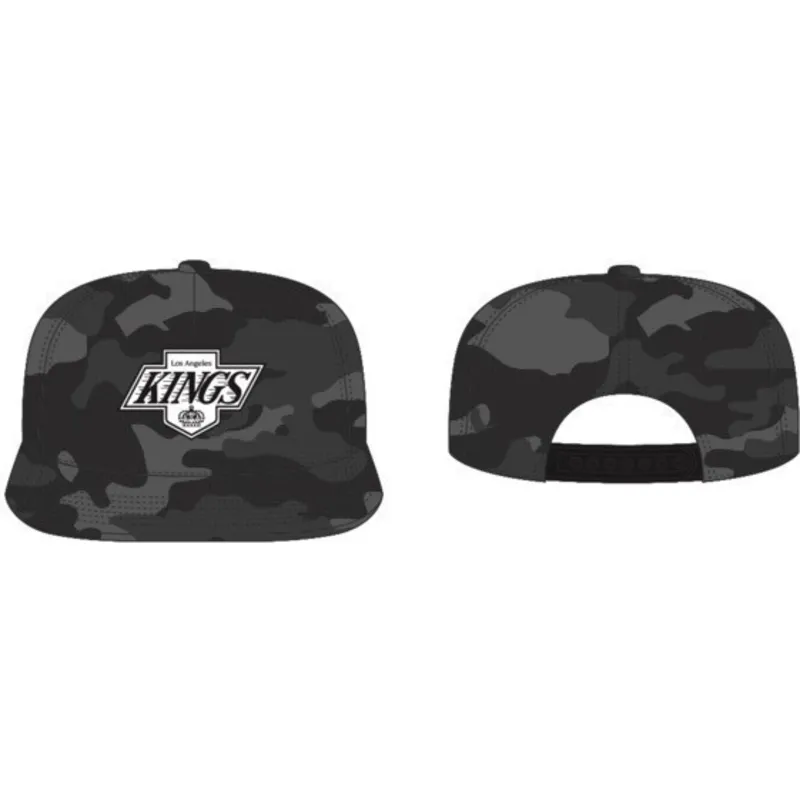 petten-plat-camouflage-snapback-van-los-angeles-kings-nhl-van-47-brand