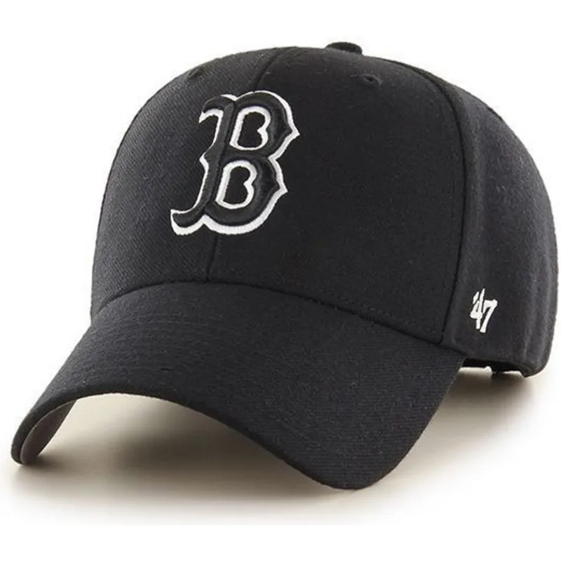 petten-gebogen-zwart-snapback-van-boston-red-sox-mlb-van-47-brand petten-gebogen-zwart-snapback-van-boston-red-sox-mlb-van-47-brand