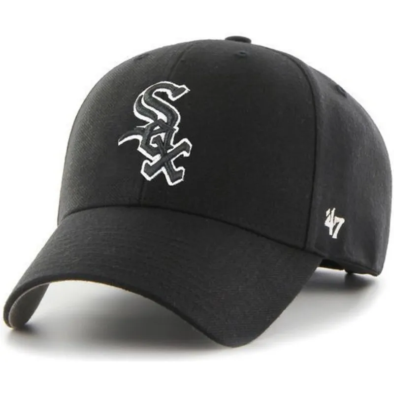 petten-gebogen-zwart-snapback-van-chicago-white-sox-mlb-van-47-brand