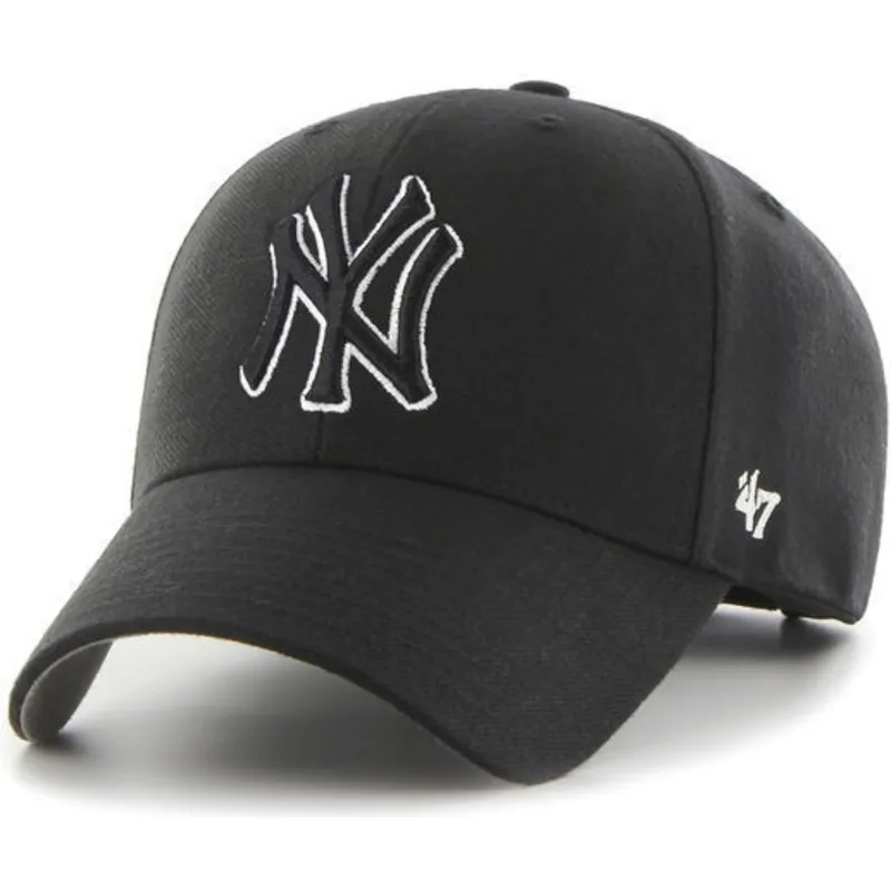 petten-gebogen-zwart-snapback-van-new-york-yankees-mlb-van-47-brand petten-gebogen-zwart-snapback-van-new-york-yankees-mlb-van-47-brand