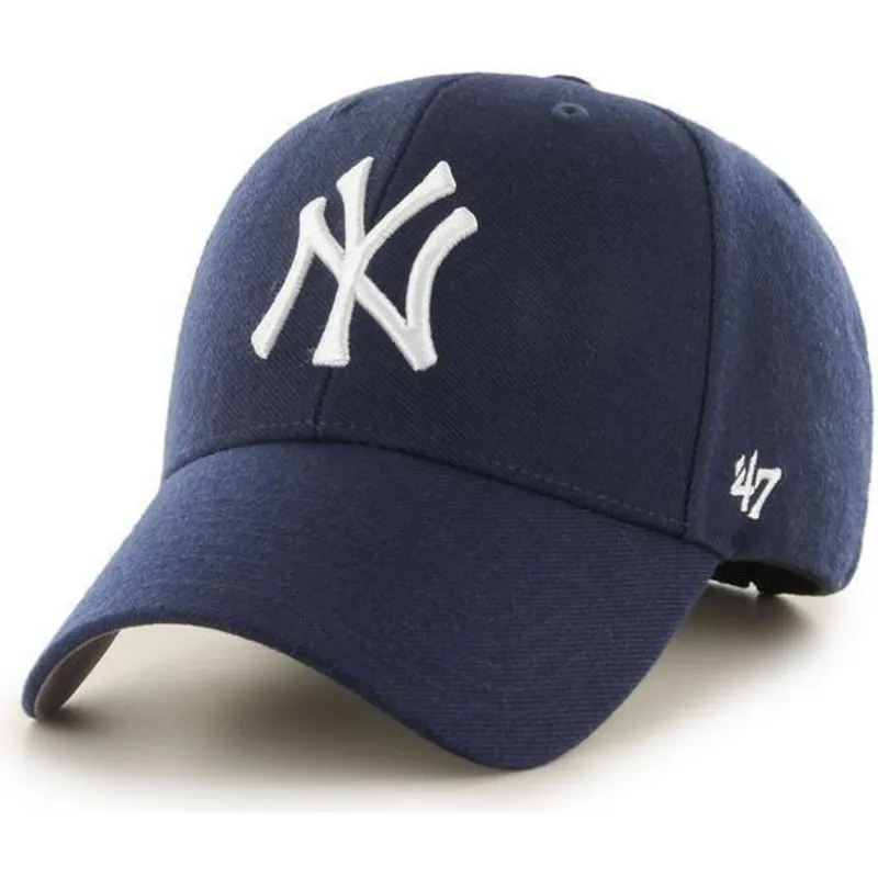 petten-gebogen-marineblauw-snapback-van-new-york-yankees-mlb-van-47-brand