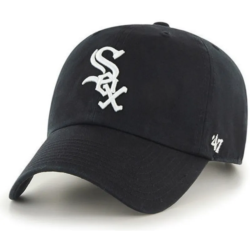 petten-gebogen-zwart-verstelbaar-van-chicago-white-sox-mlb-van-47-brand petten-gebogen-zwart-verstelbaar-van-chicago-white-sox-mlb-van-47-brand