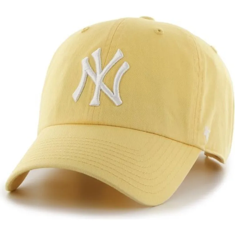 petten-gebogen-geel-verstelbaar-van-new-york-yankees-mlb-van-47-brand