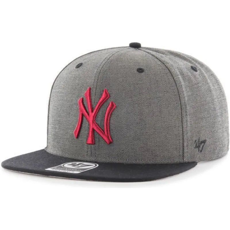 petten-plat-grijs-snapback-van-new-york-yankees-mlb-van-47-brand petten-plat-grijs-snapback-van-new-york-yankees-mlb-van-47-brand