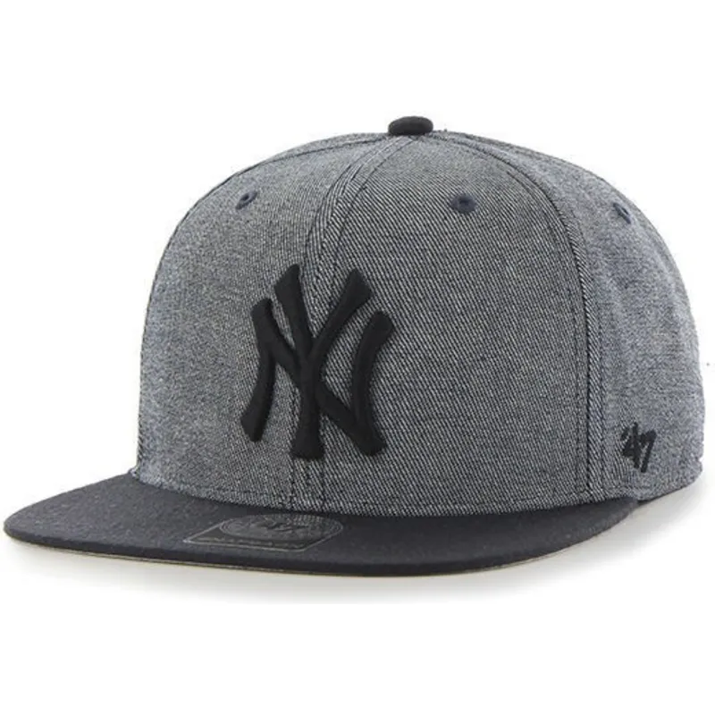 petten-plat-grijs-snapback-van-new-york-yankees-mlb-van-47-brand