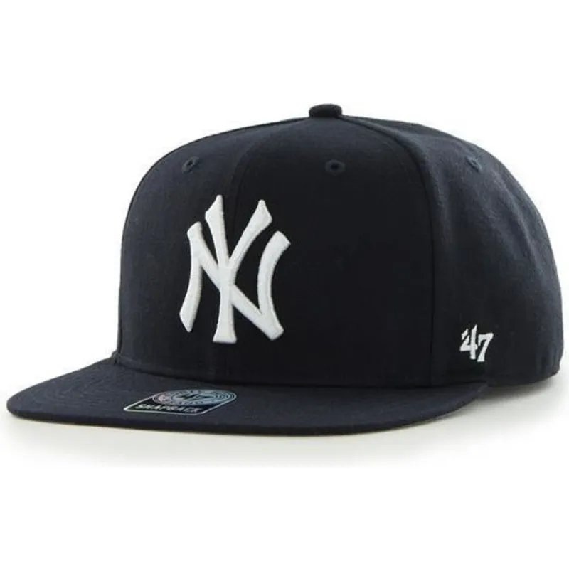 petten-plat-zwart-snapback-van-new-york-yankees-mlb-van-47-brand