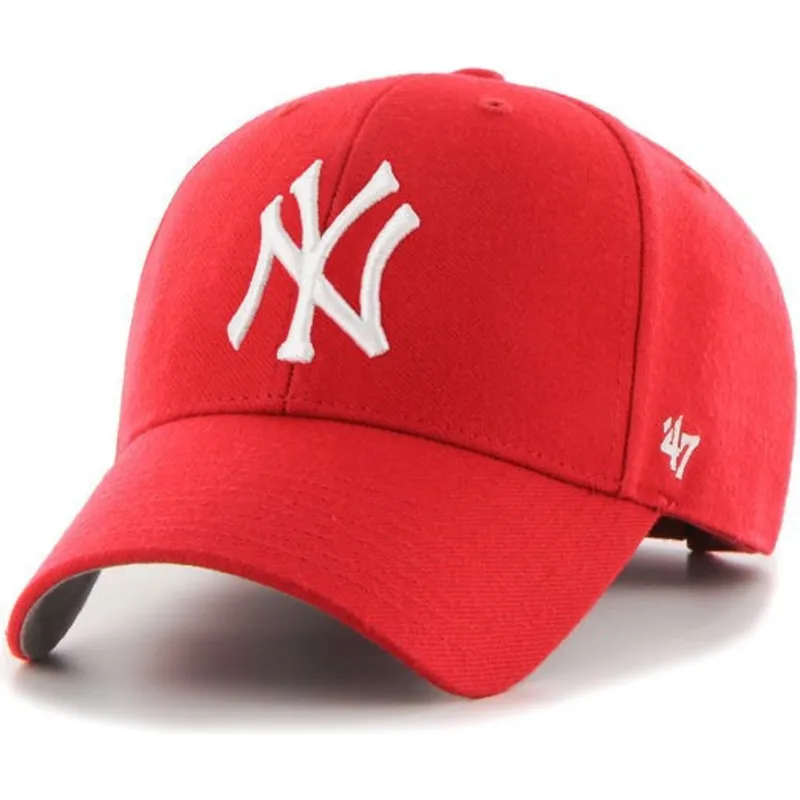 petten-gebogen-rood-verstelbaar-van-new-york-yankees-mlb-van-47-brand