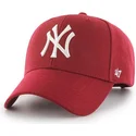 petten-gebogen-rood-snapback-van-new-york-yankees-mlb-van-47-brand