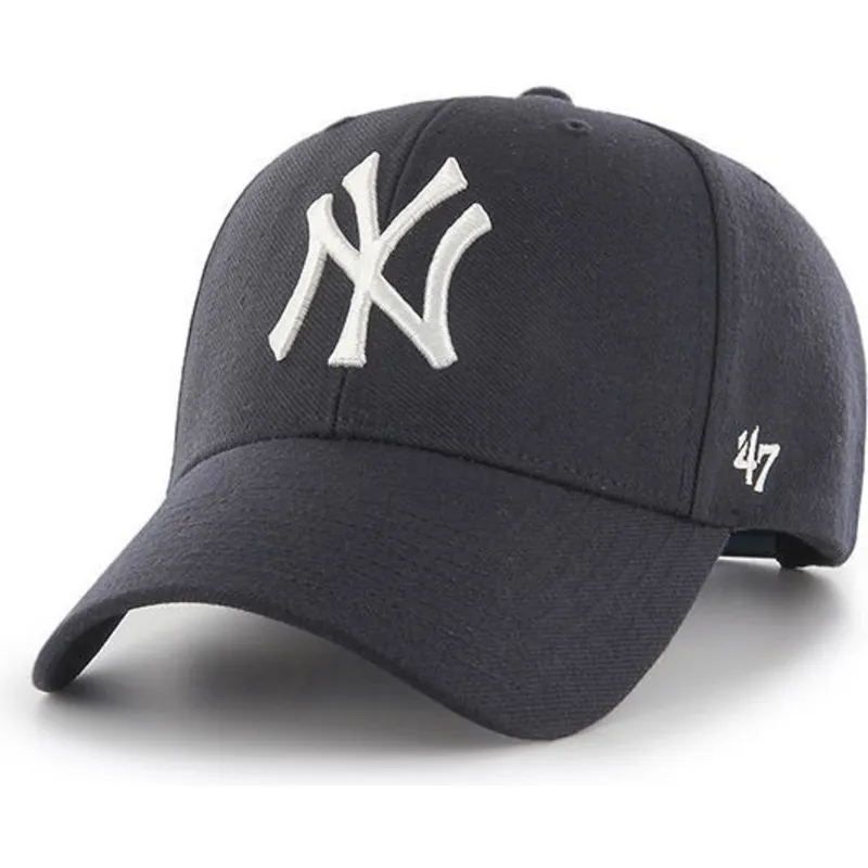 petten-gebogen-marineblauw-snapback-van-new-york-yankees-mlb-van-47-brand