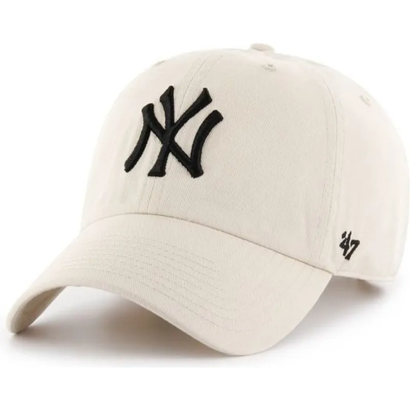 petten-gebogen-creme-verstelbaar-van-new-york-yankees-mlb-van-47-brand