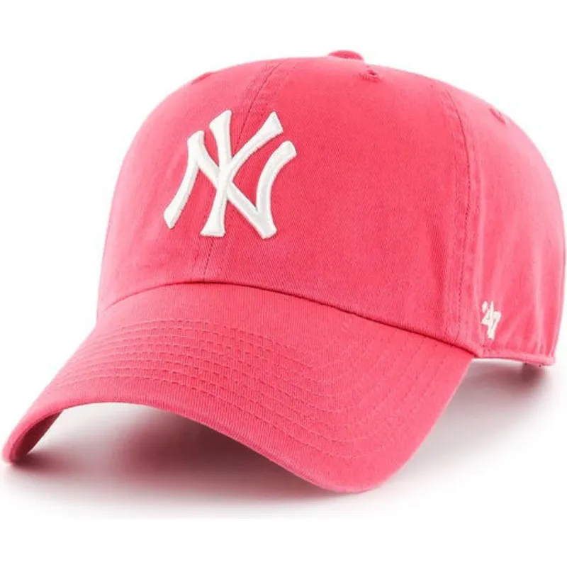 petten-gebogen-roze-verstelbaar-chicle-van-new-york-yankees-mlb-van-47-brand