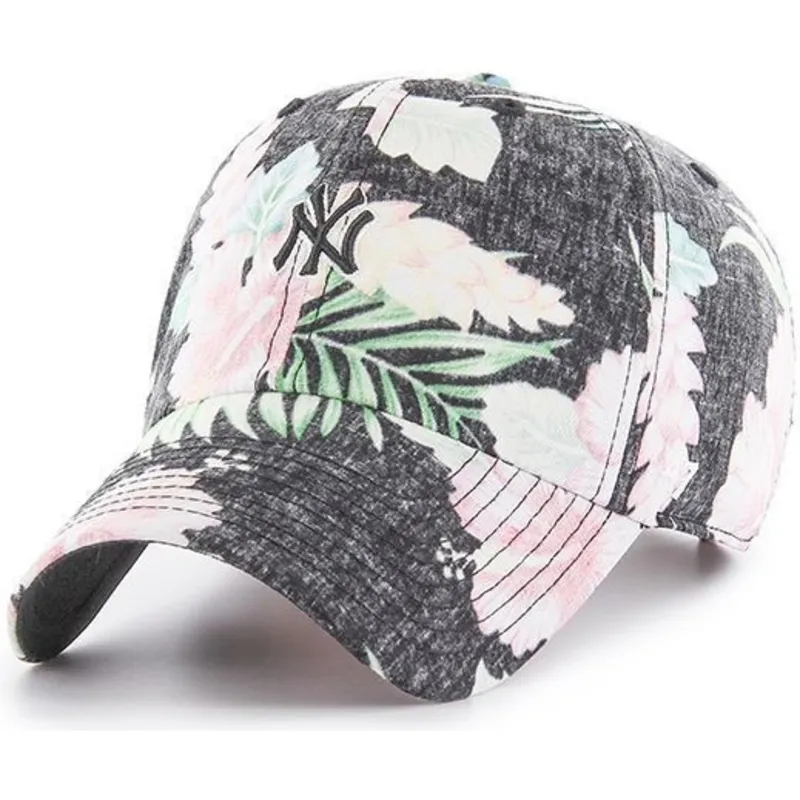 petten-gebogen-grijs-verstelbaar-estampado-floral-van-new-york-yankees-mlb-van-47-brand