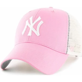petten-gebogen-roze-snapback-van-new-york-yankees-mlb-van-47-brand