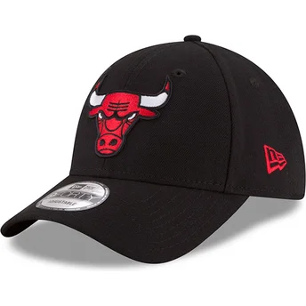 Petten gebogen zwart verstelbaar 9FORTY The League van Chicago Bulls NBA van New Era