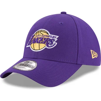 Petten gebogen paars verstelbaar 9FORTY The League van Los Angeles Lakers NBA van New Era