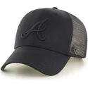 petten-gebogen-zwart-snapback-van-atlanta-braves-mlb-van-47-brand