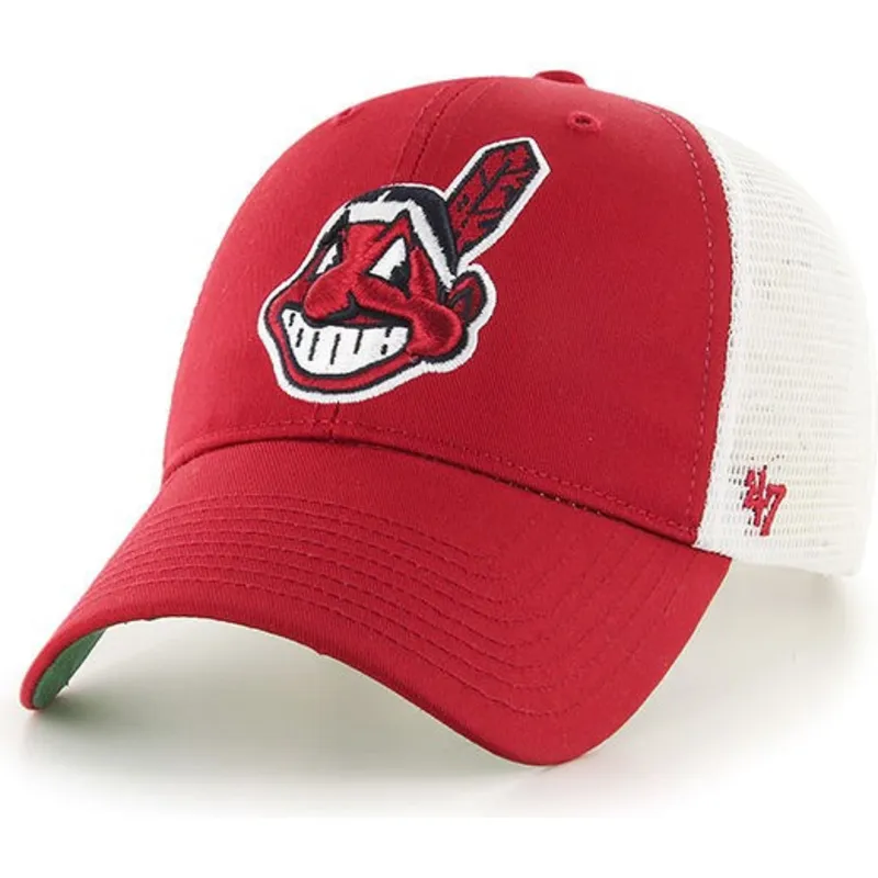 petten-gebogen-rood-snapback-van-cleveland-indians-mlb-van-47-brand petten-gebogen-rood-snapback-van-cleveland-indians-mlb-van-47-brand
