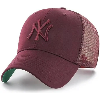 petten-gebogen-rood-snapback-van-new-york-yankees-mlb-van-47-brand