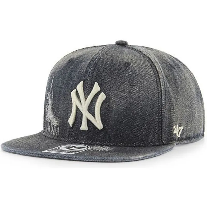 petten-plat-zwart-snapback-vaquero-van-new-york-yankees-mlb-van-47-brand petten-plat-zwart-snapback-vaquero-van-new-york-yankees-mlb-van-47-brand