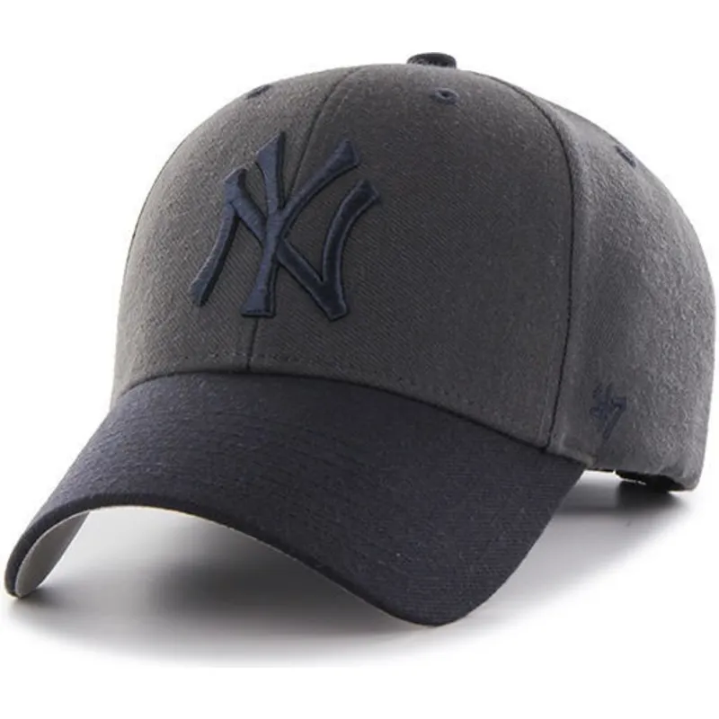 petten-gebogen-zwart-verstelbaar-van-new-york-yankees-mlb-van-47-brand