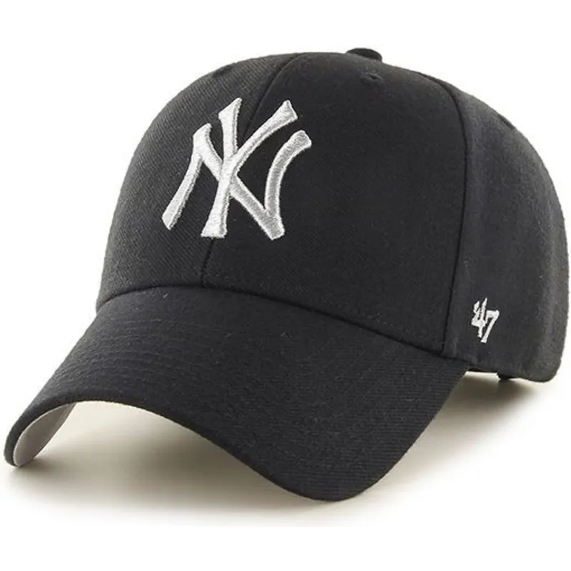 petten-gebogen-zwart-verstelbaar-plata-van-new-york-yankees-mlb-van-47-brand petten-gebogen-zwart-verstelbaar-plata-van-new-york-yankees-mlb-van-47-brand