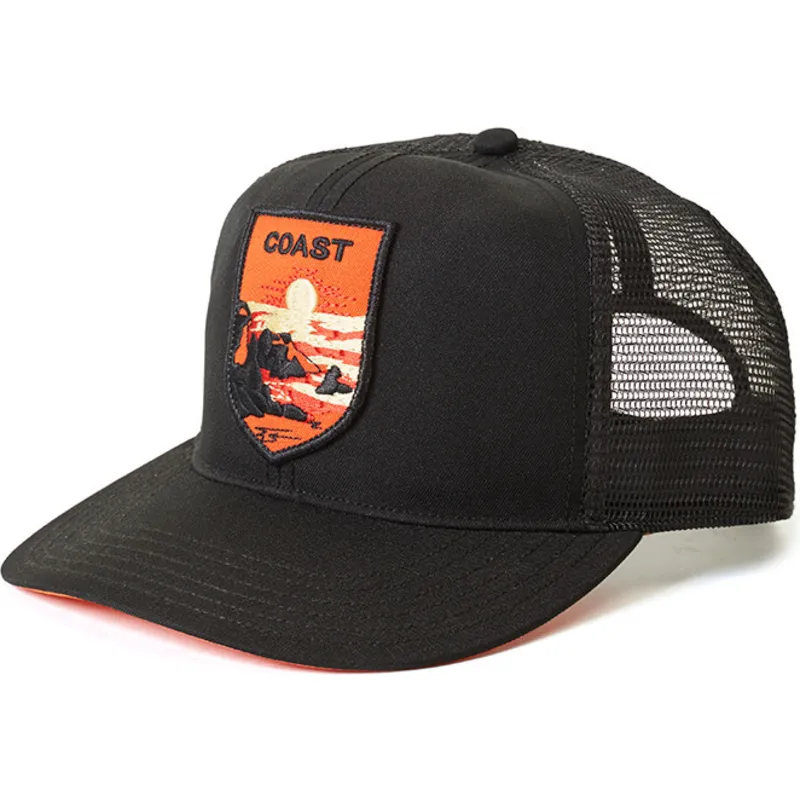 petten-gebogen-zwart-snapback-coast-out-the-farm-van-goorin-bros