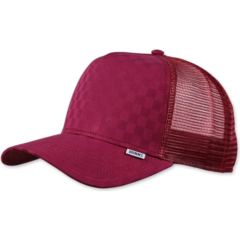 petten-gebogen-rood-snapback-a-cuadros-tie-check-van-djinns