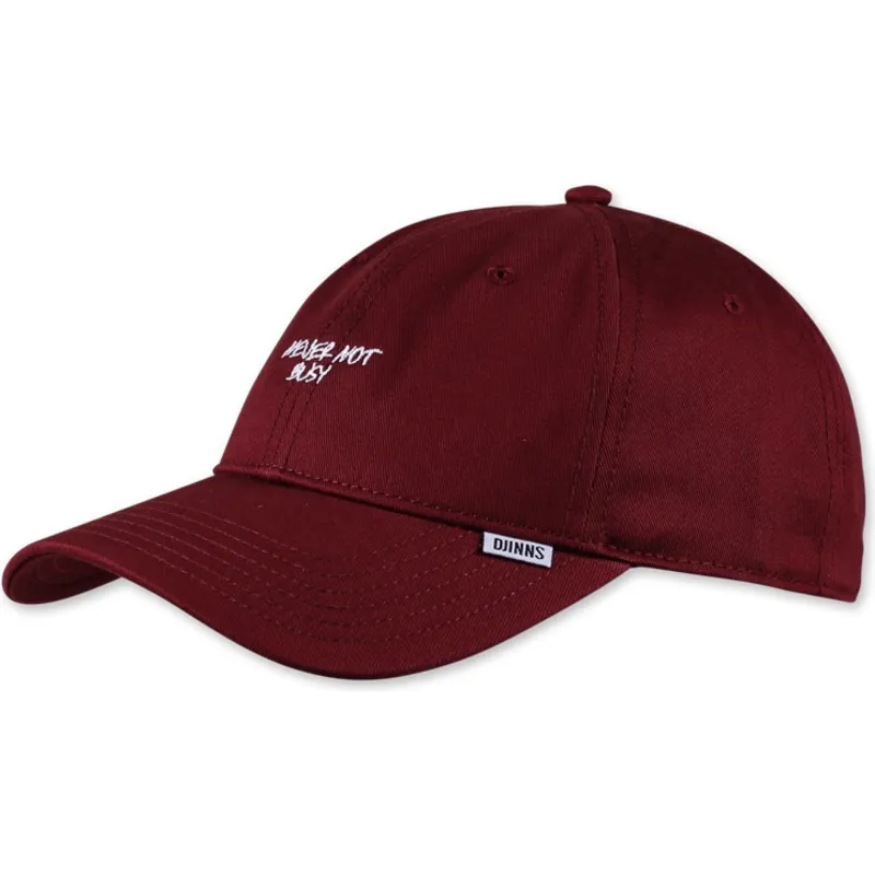 petten-gebogen-rood-verstelbaar-texting-never-not-busy-van-djinns