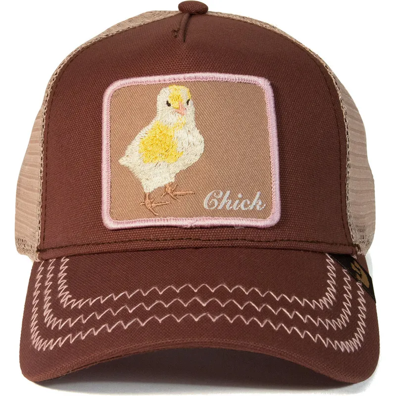 petten-gebogen-bruin-snapback-chicky-boom-the-farm-van-goorin-bros petten-gebogen-bruin-snapback-chicky-boom-the-farm-van-goorin-bros