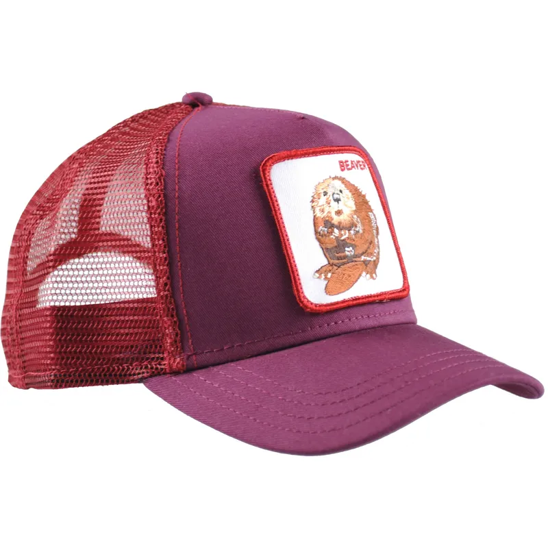 petten-gebogen-rood-snapback-two-beavers-the-farm-van-goorin-bros