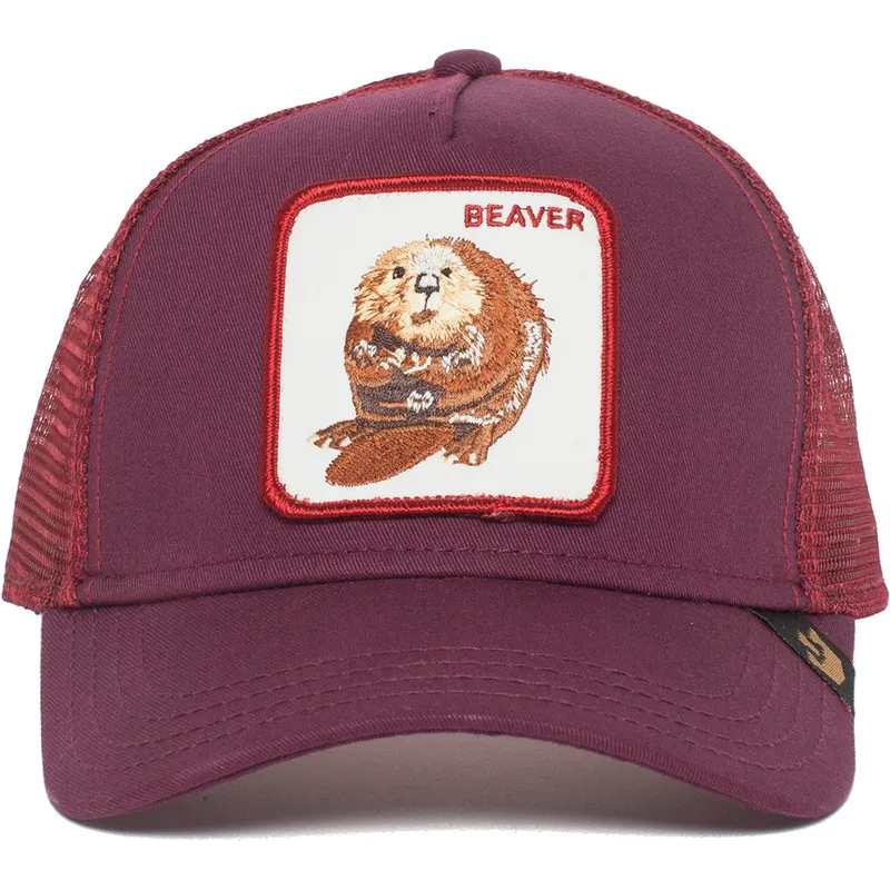 petten-gebogen-rood-snapback-two-beavers-the-farm-van-goorin-bros