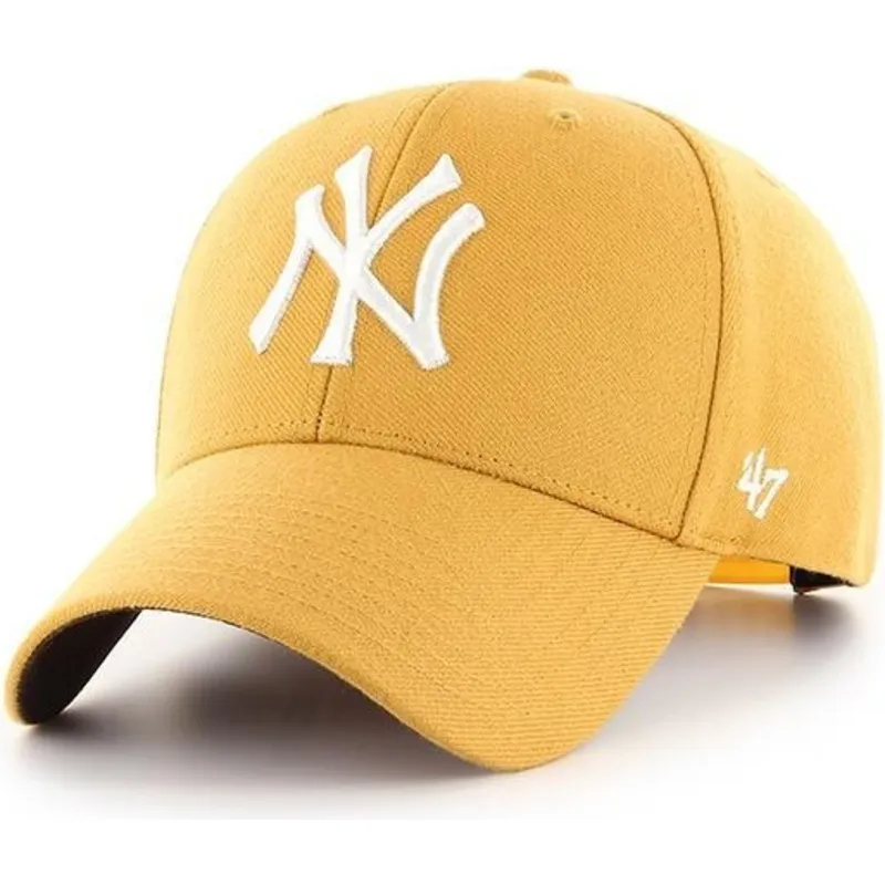 petten-gebogen-geel-snapback-van-new-york-yankees-mlb-van-47-brand petten-gebogen-geel-snapback-van-new-york-yankees-mlb-van-47-brand