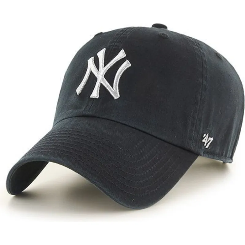 petten-gebogen-zwart-verstelbaar-plata-van-new-york-yankees-mlb-van-47-brand petten-gebogen-zwart-verstelbaar-plata-van-new-york-yankees-mlb-van-47-brand