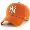 petten-gebogen-oranje-verstelbaar-van-new-york-yankees-mlb-van-47-brand