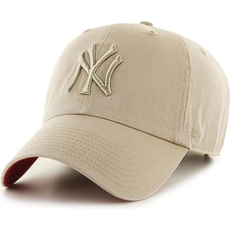 petten-gebogen-beige-verstelbaar-van-new-york-yankees-mlb-van-47-brand