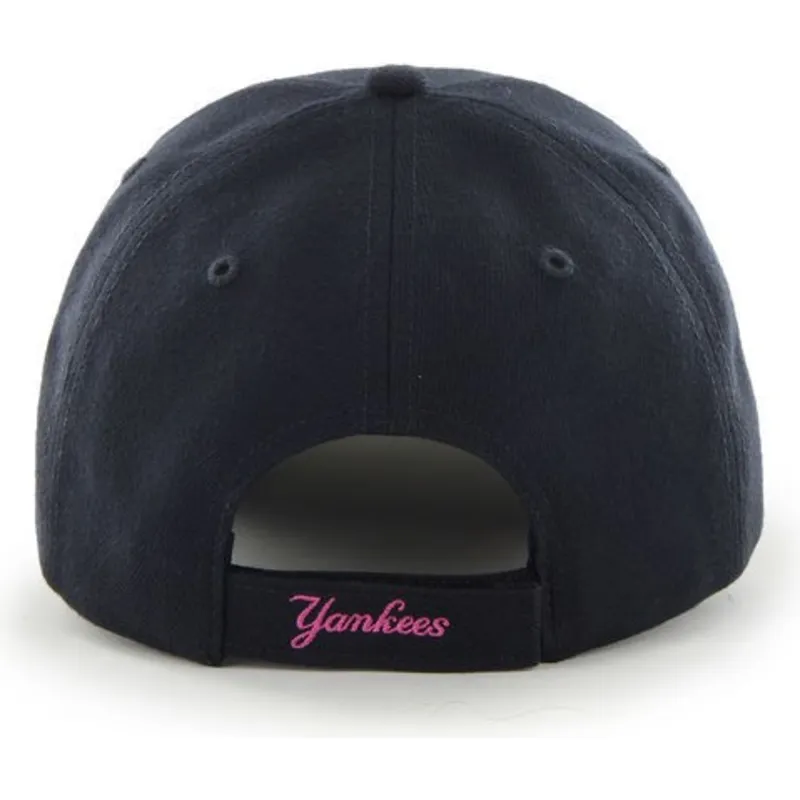 petten-gebogen-marineblauw-verstelbaar-rosa-van-new-york-yankees-mlb-van-47-brand