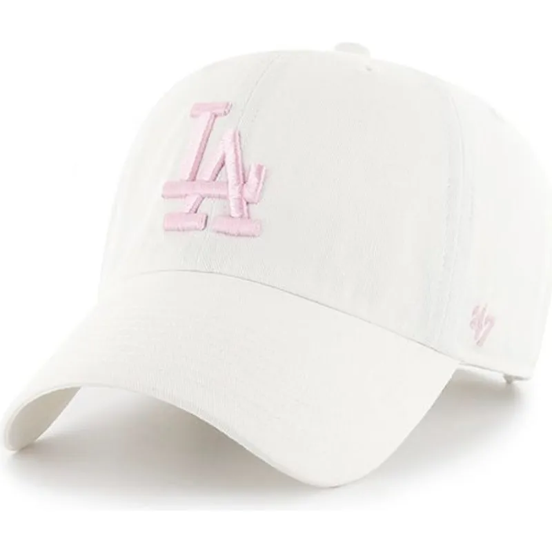 petten-gebogen-wit-verstelbaar-rosa-van-los-angeles-dodgers-mlb-van-47-brand