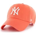 petten-gebogen-oranje-verstelbaar-pomelo-van-new-york-yankees-mlb-van-47-brand