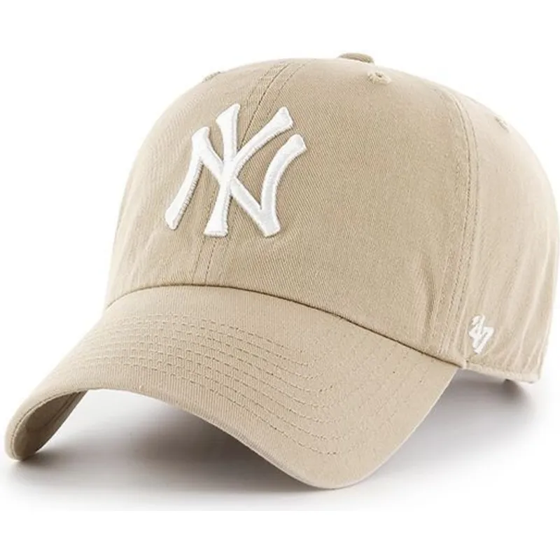 petten-gebogen-beige-verstelbaar-van-new-york-yankees-mlb-van-47-brand petten-gebogen-beige-verstelbaar-van-new-york-yankees-mlb-van-47-brand