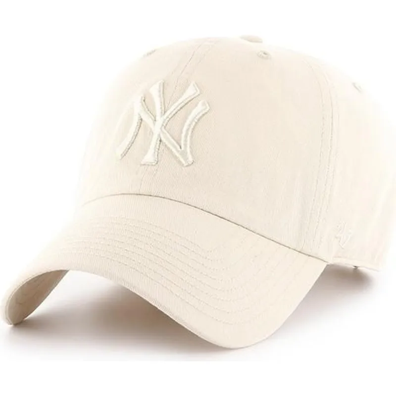 petten-gebogen-creme-verstelbaar-van-new-york-yankees-mlb-van-47-brand