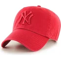 petten-gebogen-rood-verstelbaar-van-new-york-yankees-mlb-van-47-brand