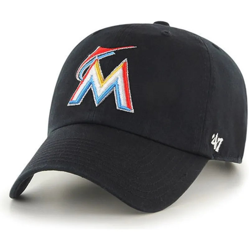 petten-gebogen-zwart-verstelbaar-van-miami-marlins-mlb-van-47-brand