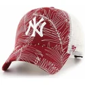 petten-gebogen-rood-snapback-van-new-york-yankees-mlb-van-47-brand