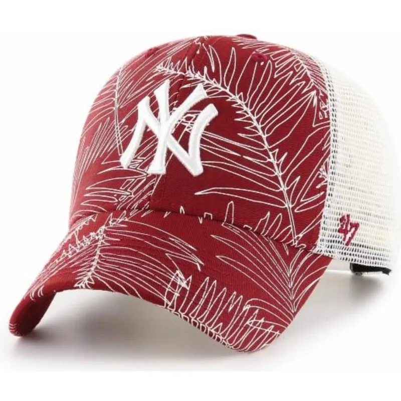petten-gebogen-rood-snapback-van-new-york-yankees-mlb-van-47-brand