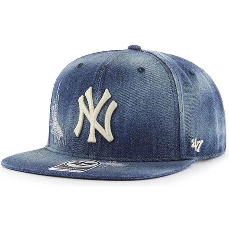 petten-plat-marineblauw-snapback-vaquero-van-new-york-yankees-mlb-van-47-brand
